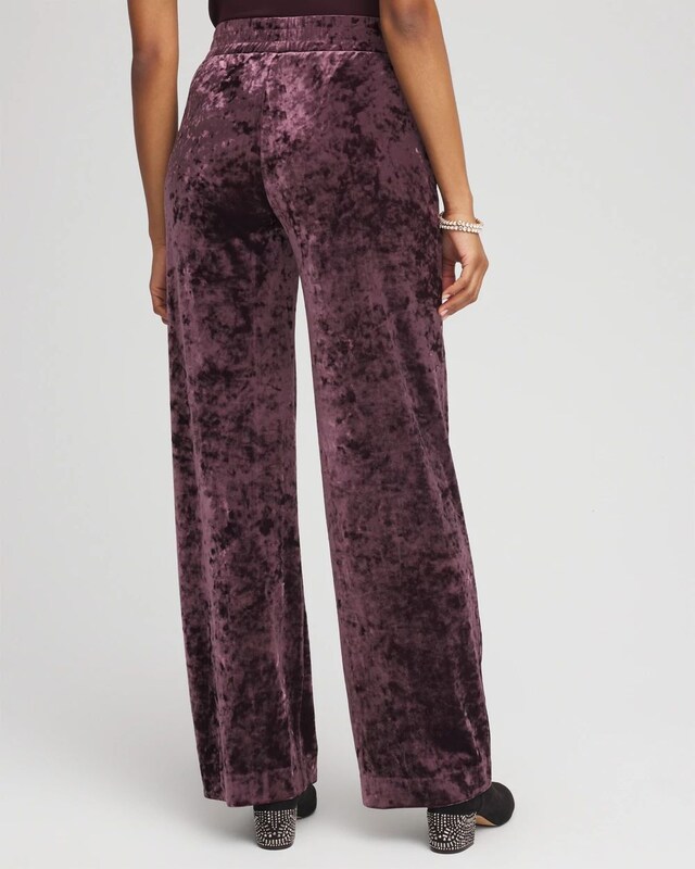Crushed Velvet Wide-Leg Pants - image 3